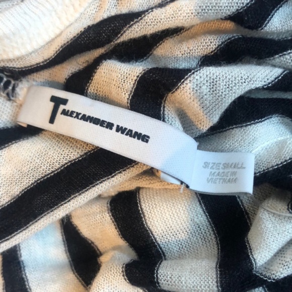 T by Alexander Wang White and Black Stripe Tank - Picture 4 of 6